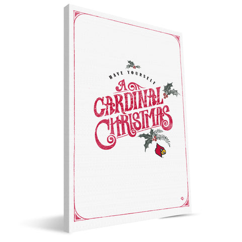 Louisville Cardinals Merry Little Christmas Canvas Print