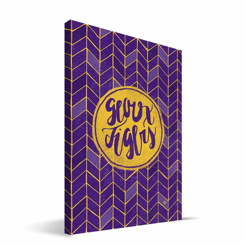 LSU Tigers Geometric Canvas Print