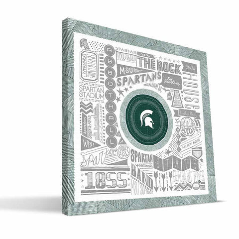 Michigan State Spartans Pictograph Canvas Print