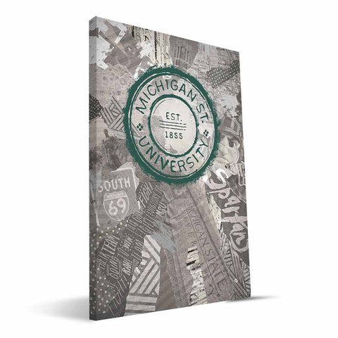 Michigan State Spartans Scrapbook Canvas Print