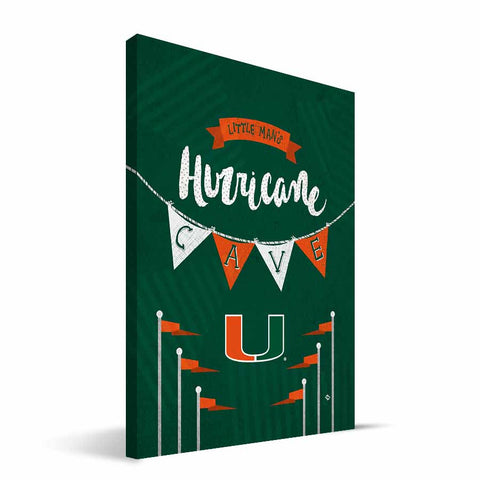 Miami Hurricanes Little Man Canvas Print