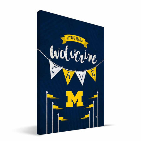 Michigan Wolverines Little Man Canvas Print