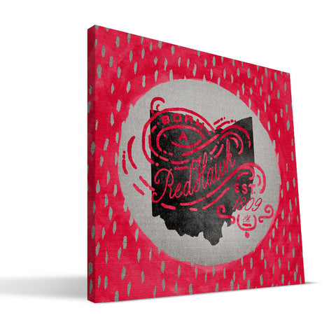 Miami University RedHawks Born a Fan Canvas Print