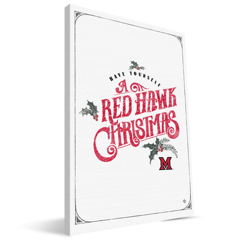 Miami University RedHawks Merry Little Christmas Canvas Print