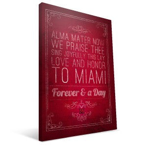 Miami University RedHawks Song Canvas Print