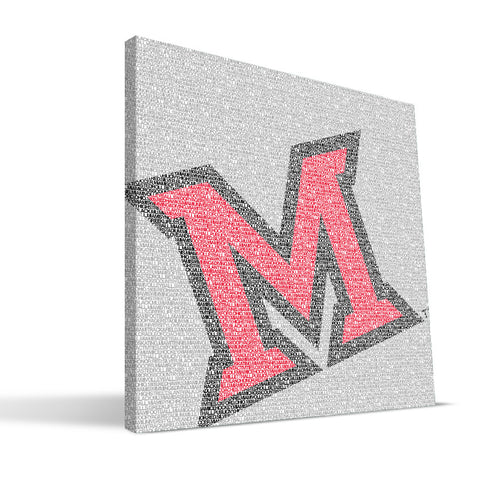 Miami University RedHawks Typo Canvas Print