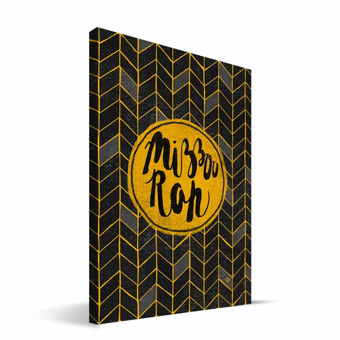 Missouri Tigers Geometric Canvas Print