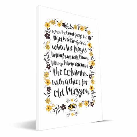 Missouri Tigers Hand-Painted Song Canvas Print
