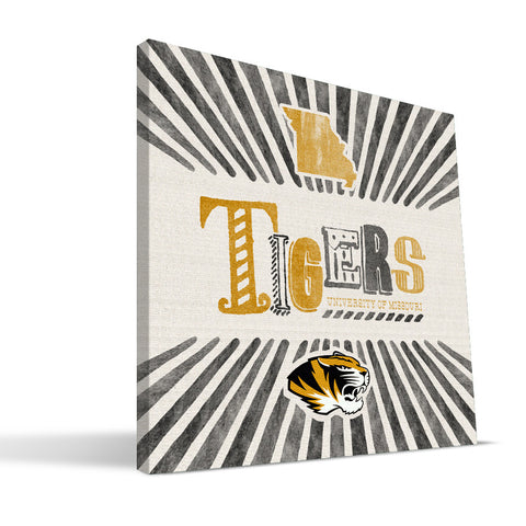 Missouri Tigers State Canvas Print