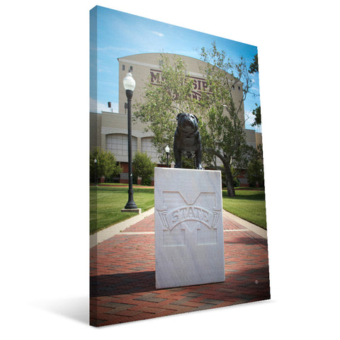 Mississippi State Bulldogs Bulldog Statue Canvas Print