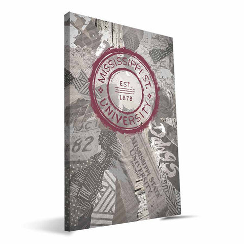 Mississippi State Bulldogs Scrapbook Canvas Print