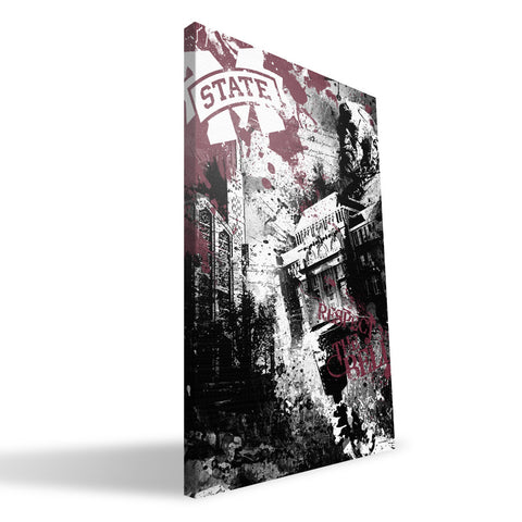 Mississippi State Bulldogs Spirit Canvas Print