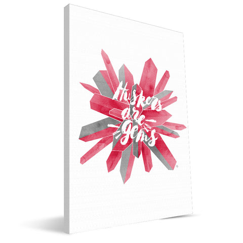 Nebraska Cornhuskers Gem Canvas Print