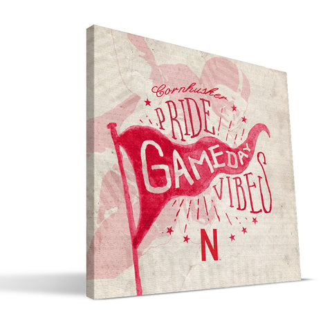 Nebraska Cornhuskers Gameday Vibes Canvas Print