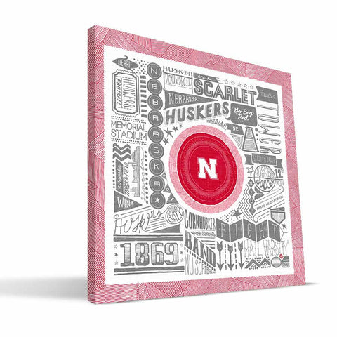 Nebraska Cornhuskers Pictograph Canvas Print