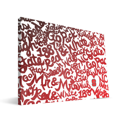 NC State Wolfpack Watercolor Canvas Print