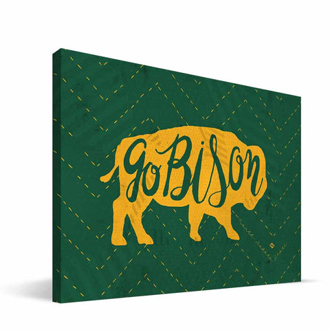 North Dakota State Bisons Mascot Canvas Print