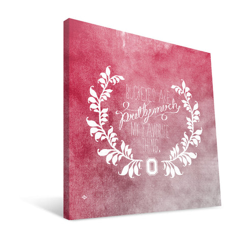 Ohio State Buckeyes Favorite Thing Canvas Print