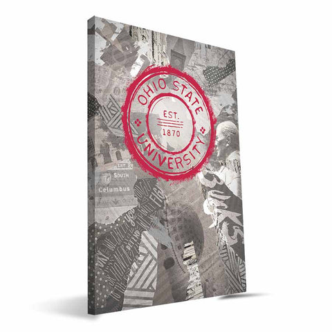 Ohio State Buckeyes Scrapbook Canvas Print