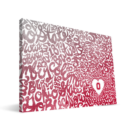 Ohio State Buckeyes Watercolor Canvas Print