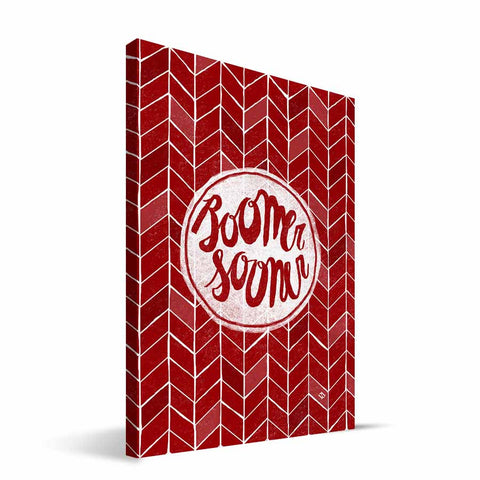 Oklahoma Sooners Geometric Canvas Print