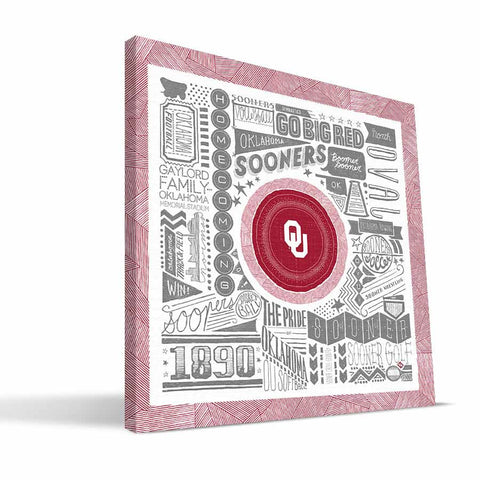 Oklahoma Sooners Pictograph Canvas Print