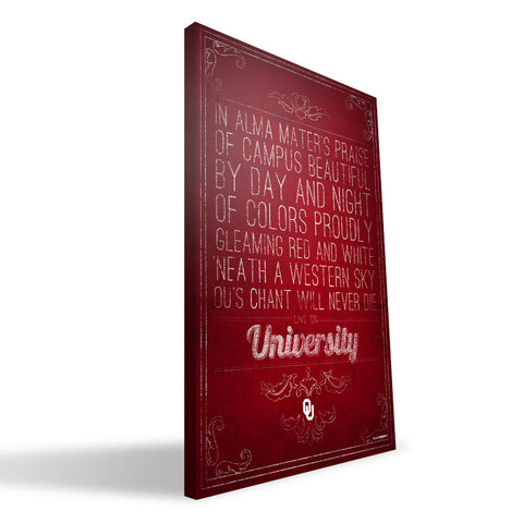 Oklahoma Sooners Song Canvas Print