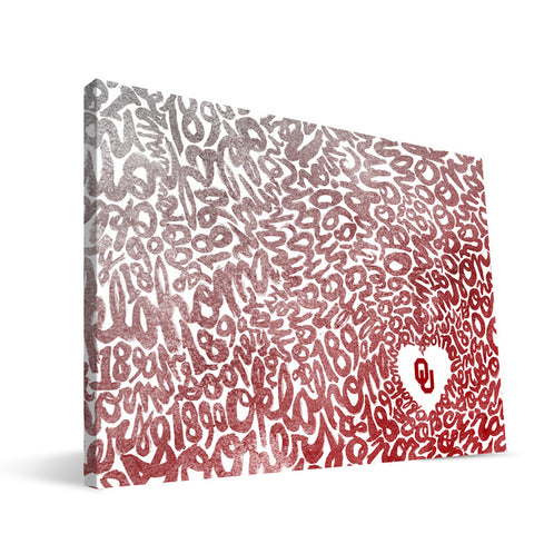 Oklahoma Sooners Watercolor Canvas Print