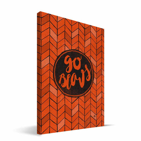 Oregon State Beavers Geometric Canvas Print