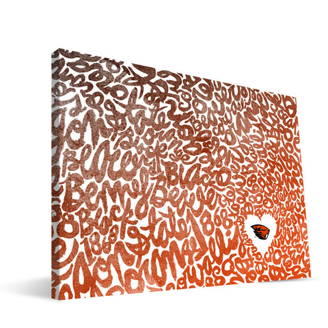 Oregon State Beavers Watercolor Canvas Print