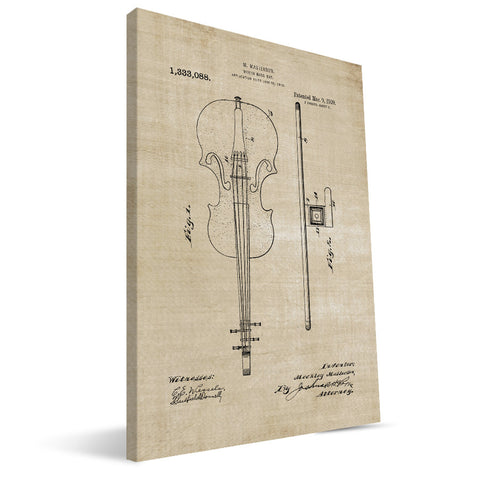 Violin Patent Canvas Print