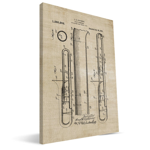 Trombone Patent Canvas Print