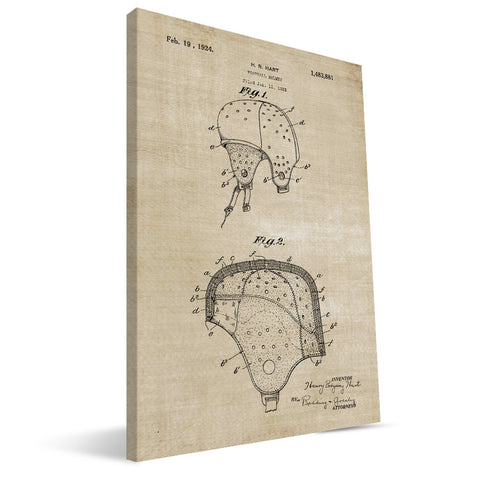 Football Helmet Patent Canvas Print
