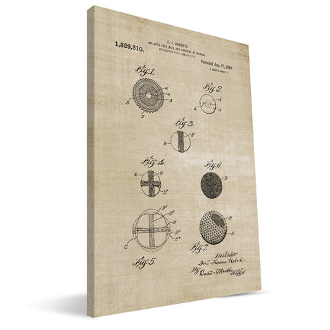 Golf Ball Patent Canvas Print