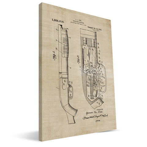 Shotgun Patent Canvas Print