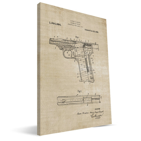 Automatic Pistol Patent Canvas Print