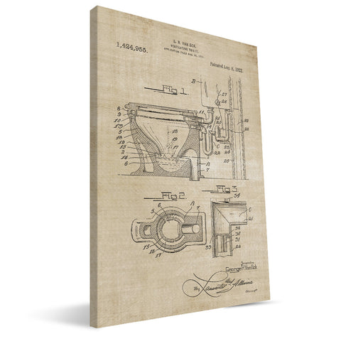 Toilet Patent Canvas Print