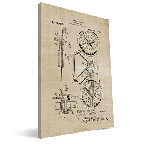 Bicycle Gearing Patent Canvas Print