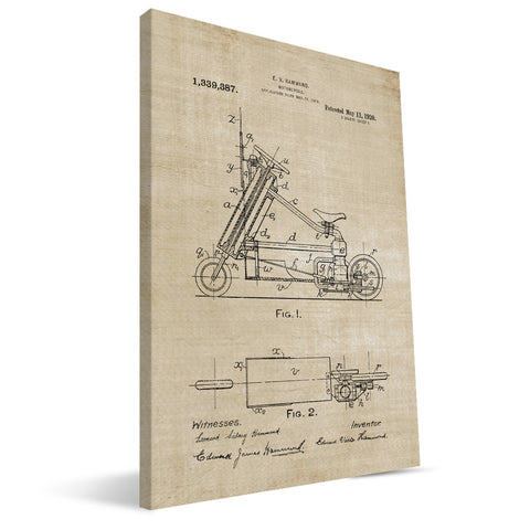 Motorcycle Patent Canvas Print