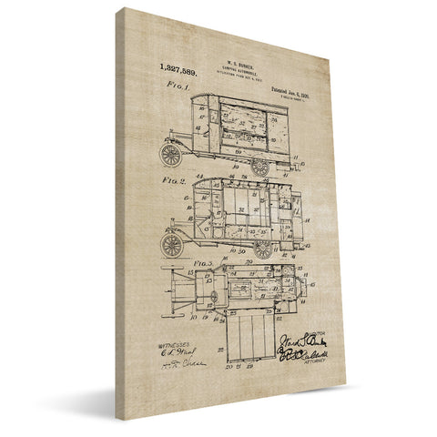 Camper Patent Canvas Print