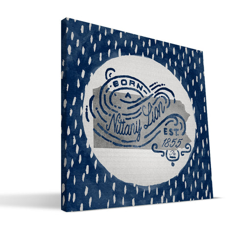 Penn State Nittany Lions Born a Fan Canvas Print