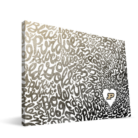 Purdue Boilermakers Watercolor Canvas Print
