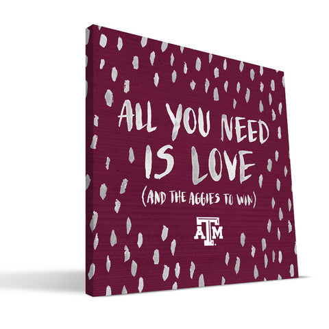 Texas A&M Aggies All You Need Canvas Print