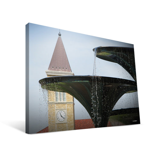 TCU Horned Frogs Fountain View Canvas Print