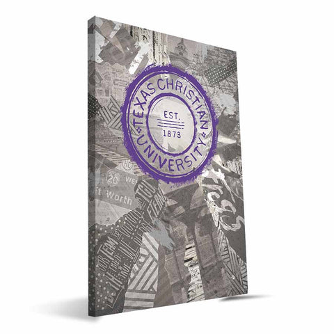 TCU Horned Frogs Scrapbook Canvas Print