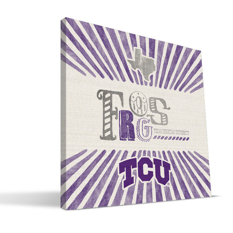 TCU Horned Frogs State Canvas Print