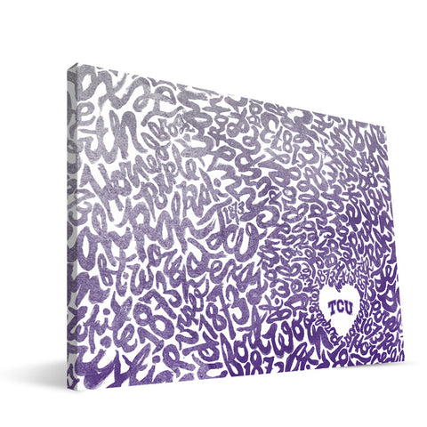 TCU Horned Frogs Watercolor Canvas Print