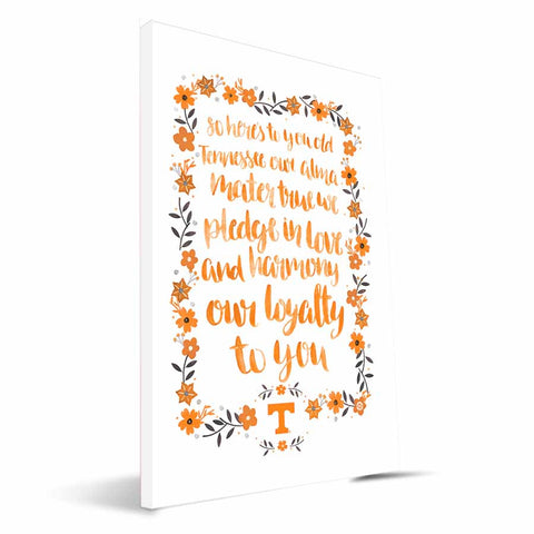 Tennessee Volunteers Hand-Painted Song Canvas Print