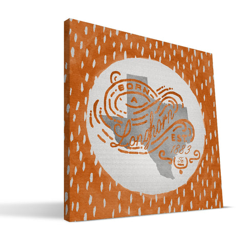 Texas Longhorns Born a Fan Canvas Print