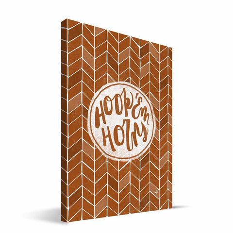 Texas Longhorns Geometric Canvas Print